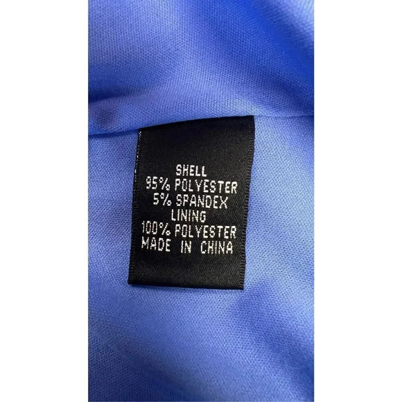 Adrianna Papell Womens Periwinkle Blue Beaded One Shoulder Evening Gown Size 6 - Picture 14 of 16